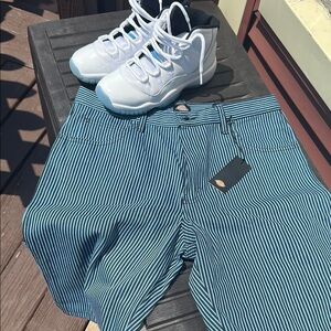 Dickies Blue Striped Jean Shorts
